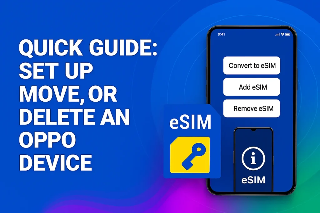 set up esim on Oppo
